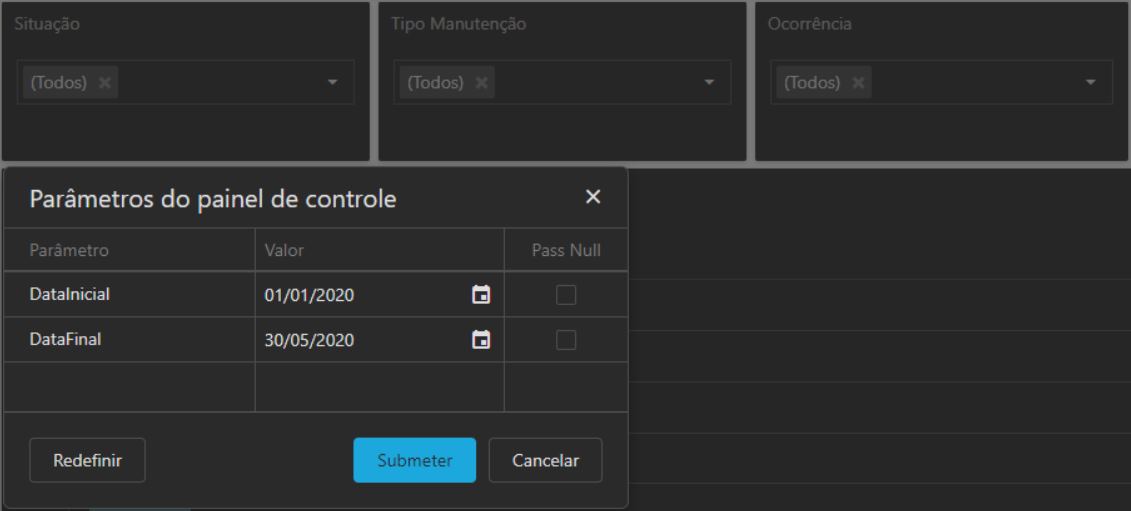 Exemplo de utilização de filtros no sistema Neovero