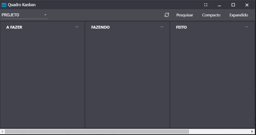 Definição das colunas do Quadro Kanban no sistema Neovero